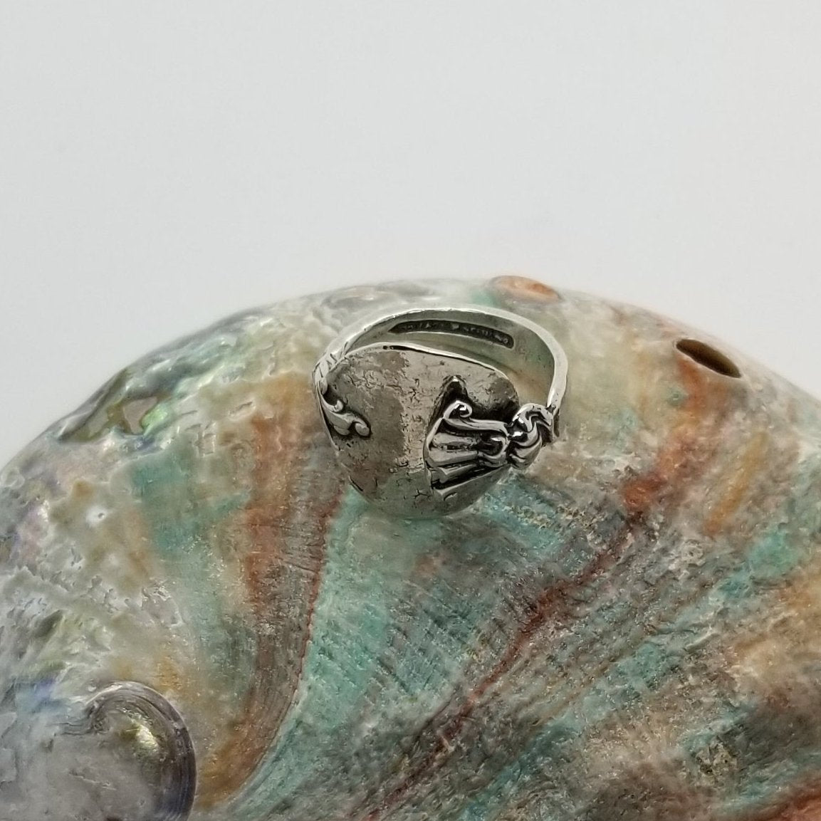 Romance of the Seas Sterling Salt Spoon Rings from 1950