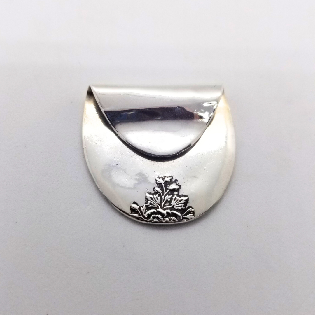Buttercup Sterling Silver Spoon Pendant from 1899 Close up
